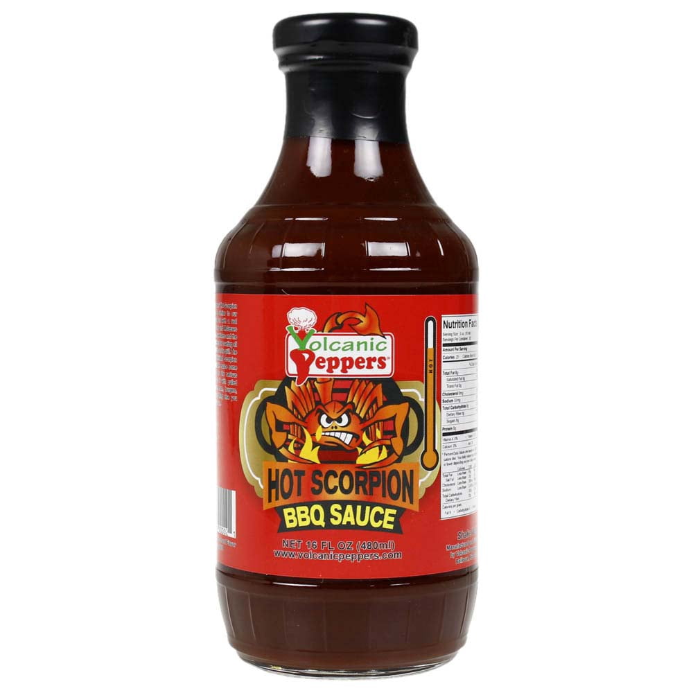 Volcanic Peppers Hot Scorpion BBQ Sauce 16 Oz Bottle Ghost and Scorpion ...