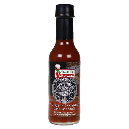 Volcanic Peppers IO Thor's Hammer SUPER Hot Sauce 5 Oz All Purpose VPTHOR