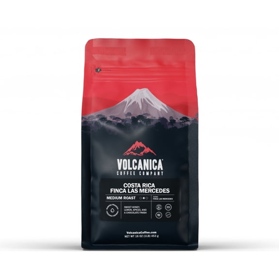 Volcanica Coffee Costa Rica Coffee, Finca Las Mercedes, Washed Process - 16 oz / Whole Bean