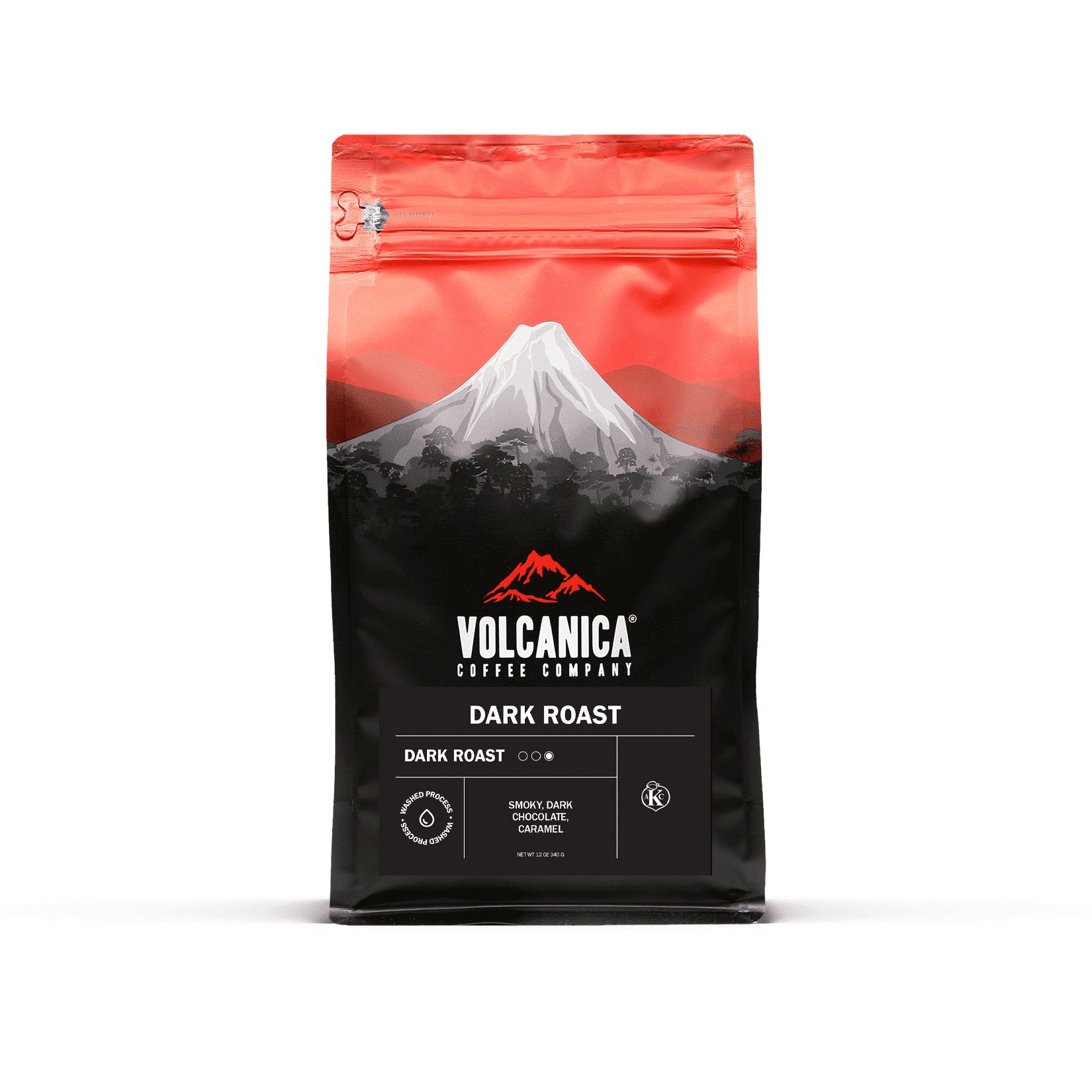 Volcanica Coffee Dark Roast Coffee, Ground, Fresh Roasted, 16 oz