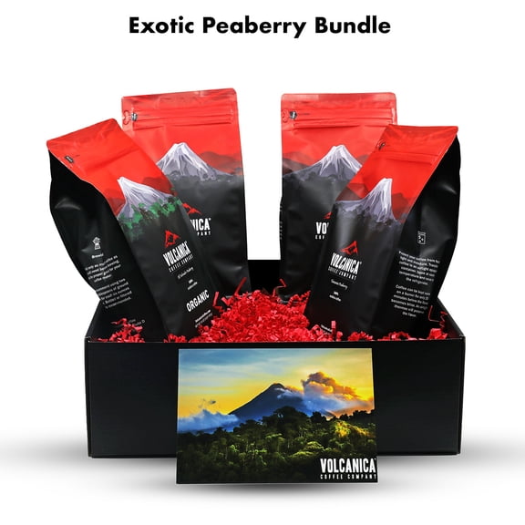 Volcanica Coffee Exotic Peaberry Coffee Gift Box - Drip Grind