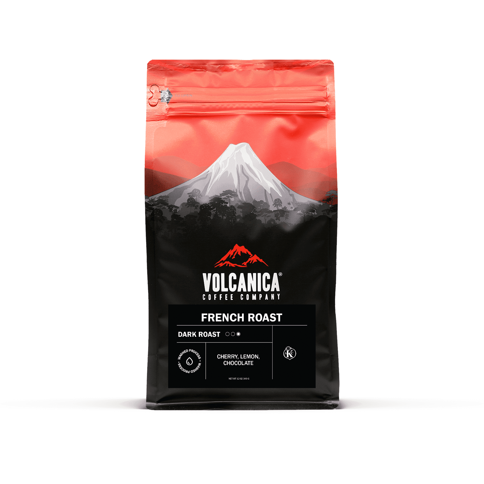 Volcanica Coffee French Roast Coffee, Ground, Fresh Roasted, 16 oz