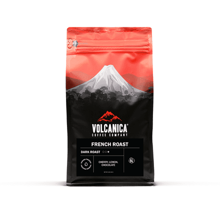 Volcanica Coffee French Roast Coffee, Ground, Fresh Roasted, 16 oz
