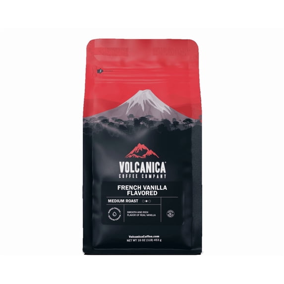 Volcanica Coffee French Vanilla Flavored Coffee - French Vanilla Coffee - 3 lbs. (3 pack) / Drip Grind