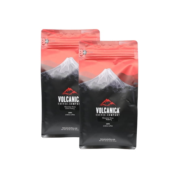 Volcanica Coffee Hawaiian Kona Coffee Bundle, 2 Pack - Drip Grind