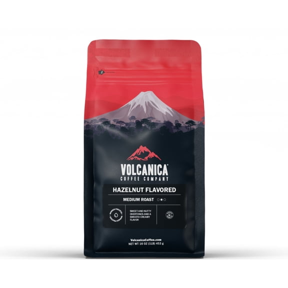 Volcanica Coffee Hazelnut Flavored Coffee - 16 oz., Drip Grind