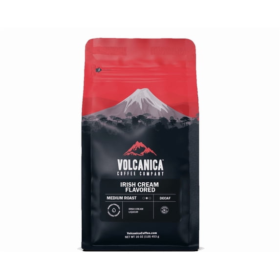 Volcanica Coffee Irish Cream Flavored Decaf Coffee - 3 lbs. (3 pack) / French Press
