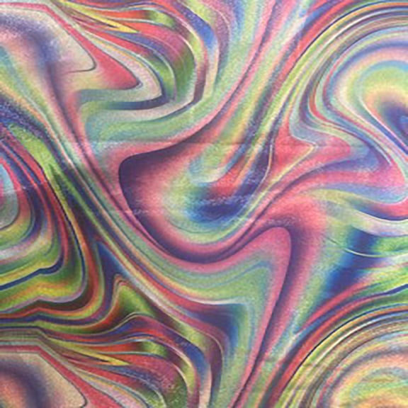 Volcano Abstract Rainbow Stretch Poly Spandex Digital Print Fabric | Spandex Palace