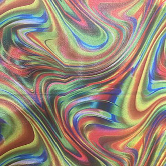 Volcano Abstract Rainbow Stretch Poly Spandex Digital Print Fabric | Spandex Palace