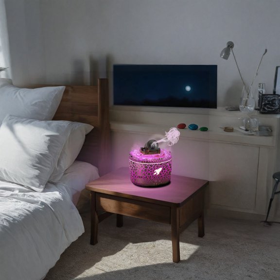 Volcano Aroma Diffuser Humidifier with Ring Effect, Large Capacity Cool Mist Diffuser for Bedroom Living Room, Easter Decorations, Gifts, 1Pcs Black