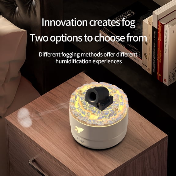 Volcano Cannon Essential Oil Diffuser, US Standard Plug, 2 Mist Modes Ultrasonic Cool Mist Humidifier with 7Color LED Light, Timer & AutoOff for Home Bedroom Office