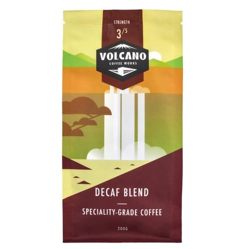 Volcano Coffee Works Decaf Delicious Anytime Espresso Beans 200g, British Import (Pack of 2)