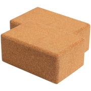 Volcano Cork Yoga Block&Yoga Strap-Natural Cork from Europe, 9x6x4 Yoga Blocks Non-Slip&Anti-Tilt for Women| Men, Lightweight, Odor-Resistant | Moisture-Proof, Perfect Yoga Equipment