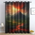 thumbnail image 1 of Volcano Curtains, Landscape Blackout Curtains, Lava Curtains For Bedroom Living Room Decor, Thermal Insulated Grommet Drapes 42"W x 84"L (Pack of 2), 1 of 6