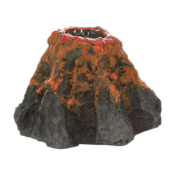 Volcano Decorative Ornaments, Fish Tank Decoration and Resin Rockery Aquarium Volcano Can Be Equipped with Oxygen Pump Home Handicrafts and Ornaments, Ornament*1