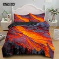 thumbnail image 1 of Volcano Duvet Cover Set King Size Disaster Pattern Red Yellow Comforter Cover Microfiber Lava Beddin, 1 of 5