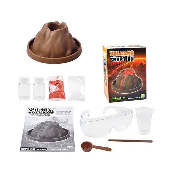 Volcano Eruption DIY Science Experiment Kit for Boys Girls - Educational STEM Toy, Make Your Own Erupting Volcano Model with Chemical Materials