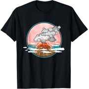 Volcano Eruption - Geophysicist Geography Volcanologist T-ShirtMen and women, Black T-shirt, size Extra large