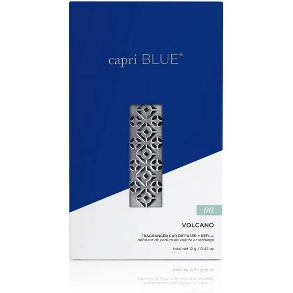 Volcano Fragranced Car Diffuser with Refills - Volcano Car Air Freshener Diffuser - Includes Tropical Fruit Scented Refills