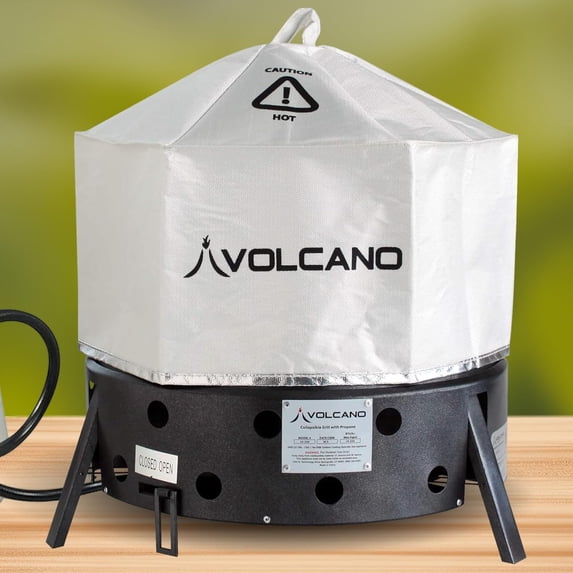Volcano Outdoors Grill Lid Cover – Heat-Resistant Folding Lid for Volcano Camping Grill, Polyester Heat Retention Cover for Baking, Smoking & Dutch Oven Cooking, Portable Outdoor Grill Accessory