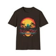 thumbnail image 1 of Volcano Hawaii Sun Set Unisex Softstyle T-Shirt Boho Style, 1 of 3