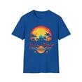 thumbnail image 1 of Volcano Hawaii Sun Set Unisex Softstyle T-Shirt Boho Style, 1 of 3