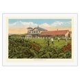 thumbnail image 1 of Volcano House Hawaii - Directly Overlooking Crater - Hawaii Volcanoes National Park - Vintage Hawaiian Color Postcard c.1921 - Fine Art Rolled Canvas Print (Unframed) 27in x 40in, 1 of 4
