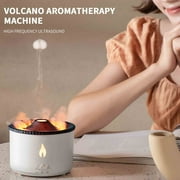 Volcano Humidifier Quiet Flame Diffuser: 300ml Spray Humidifier with 2 Modes Fire Mist Waterless Auto Shut Off Aromatherapy Diffuser with Remote Control