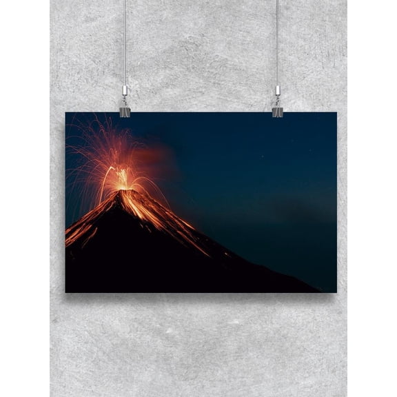 Volcano In Eruption Poster -Image by Shutterstock