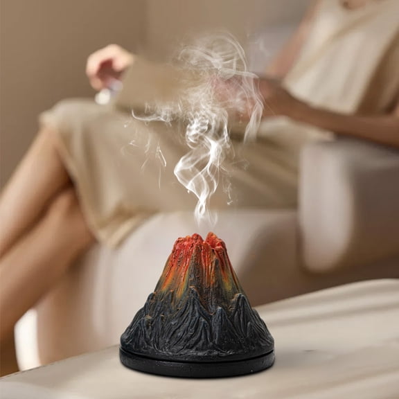 Volcano Incense Burner Home Decorative Incense Holder For Aromatherapy, Unique Volcanic Shaped Incense Stand For S & Teens, Black Incense Burner For Home Office Desk
