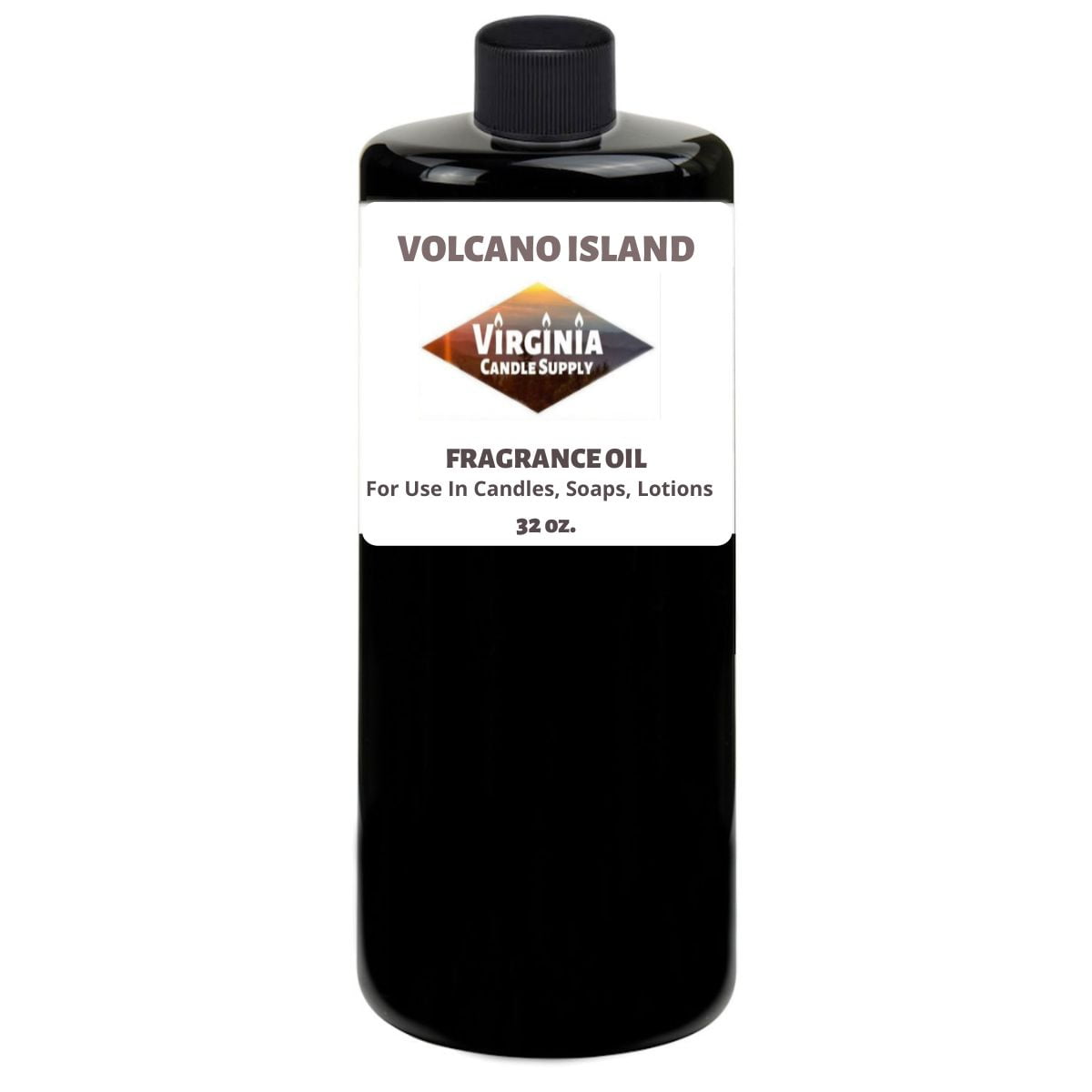 Volcano Island Fragrance (32 oz. Bottle) for Candle Making, Soap Making, Tart Making, Room Sprays, Lotions, Car Fresheners, Slime, Bath Bombs, Warmers