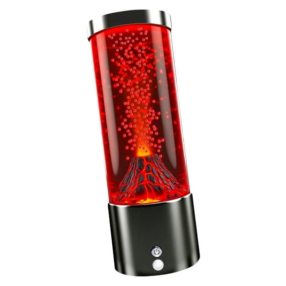 Volcano LED Night Light, Touch Control USB Rechargeable & Shatterproof Acrylic, Room Decor
