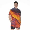 thumbnail image 1 of Volcano Lava Short Sleeve Men'S Rompers Casual Summer Jumpsuits Outfit, 1 of 4