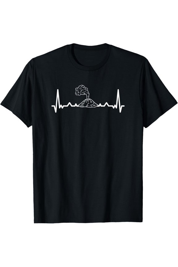 Volcano Magma Lava Heartbeat Volcanology Volcanologist T-Shirt