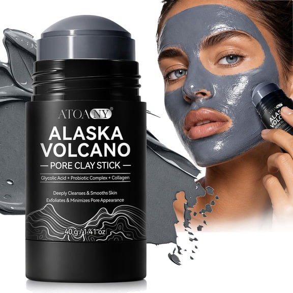 Volcano Mask Stick, Deep Cleansing, Pore Minimizing, Oil Control, Blackhead Care, Non Drying, Volcano Clay Stick Mask, Mud Facial Mask, 40g/1.41oz