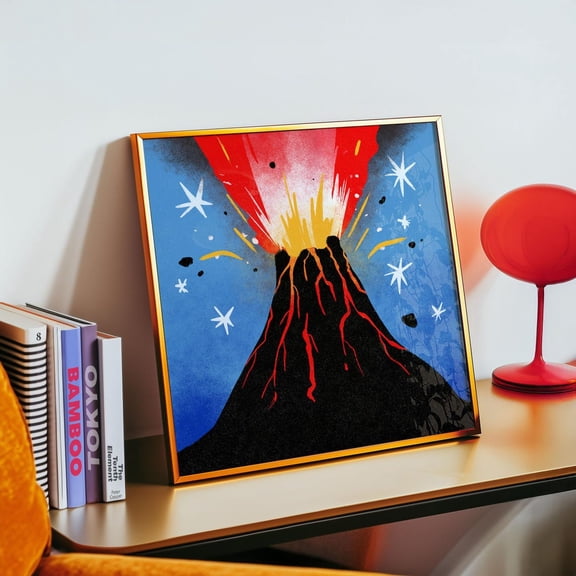 Volcano Pop Colorful Nature Office Modern Home Wall Decor
