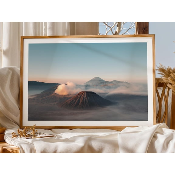 Volcano Print Mount Bromo Photography Indonesia Landscape Photo, Unframed Paper Print