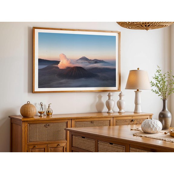 Volcano Print Mount Bromo Photography Indonesia Landscape Photo, Unframed Paper Print