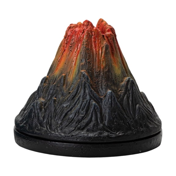 Volcano Resin Incense Burner - Aesthetic Zen Home Decor & Meditation Accessory, Natural Stone-Look Resin Incense Holder for Backflow Cones & Sticks