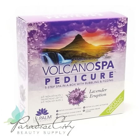 Volcano Spa: 6 Step Pedicure Kit - Lavender Eruption