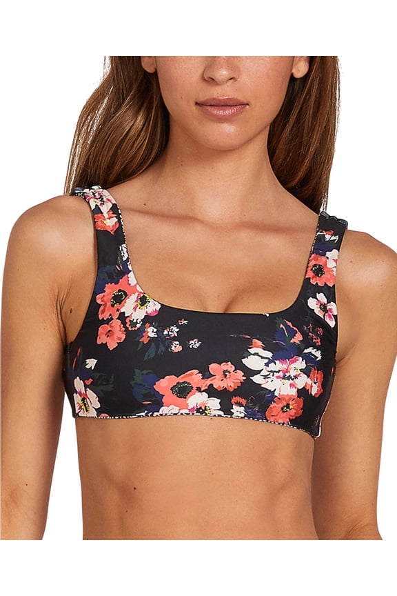 BLACK Leaf It Be Scoop Bikini Swim Top, US Small