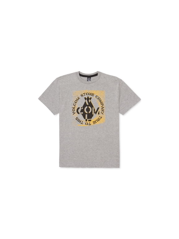 Big Boys Graphic Print Cotton T-Shirt Heather Grey XL