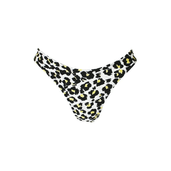Volcom Black Multi Seeing Spots Printed High-Leg Bikini Bottom L