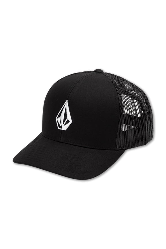 Curved Peak 6 Panel Snapback Cap ~ Full Stone Cheese black