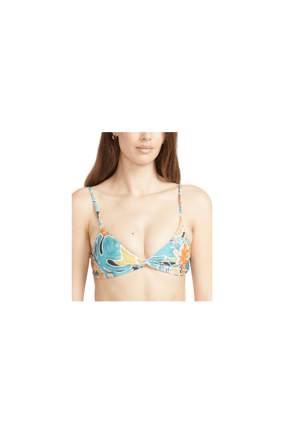 Floral Adjustable Straps Triangle Bikini Top, Juniors'