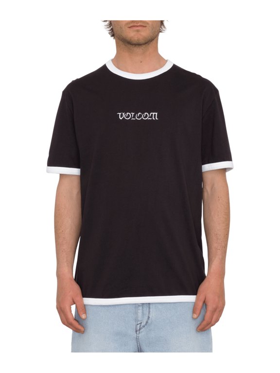 Fullring Ringer Short Sleeve T-Shirt Black men in size Large