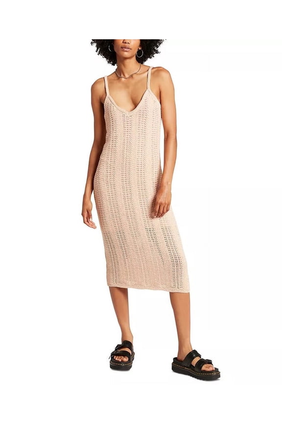 Juniors Crochet All Day Midi Dress, Large, Large