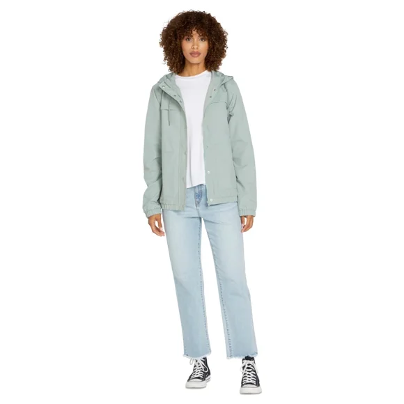 Juniors' Enemy Stone Windbreaker - Seaglass, M