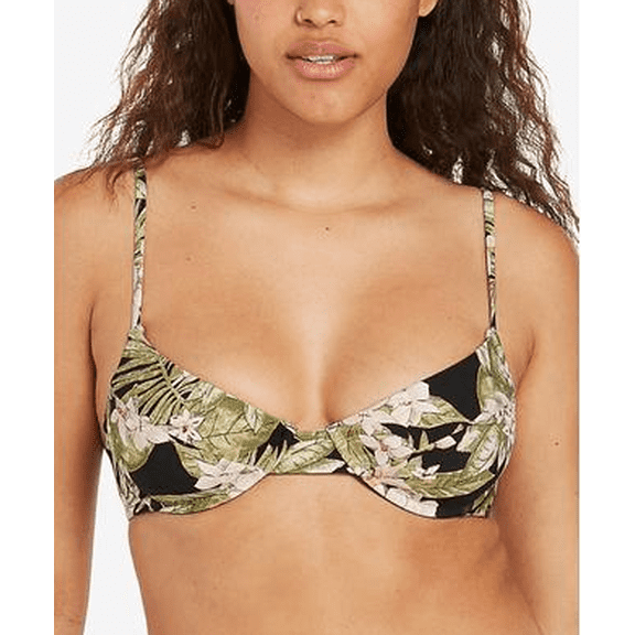 Volcom Juniors Green Midnight Tropic Underwire Bikini Top