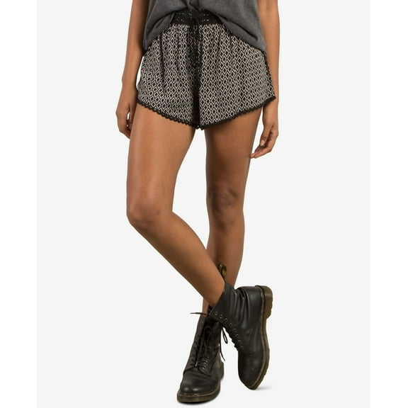Volcom Juniors Simple Thing Printed Shorts Black M